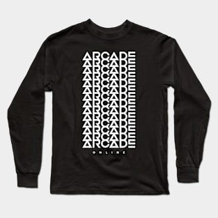 Arcade Online Repeating Logo T-Shirt Long Sleeve T-Shirt